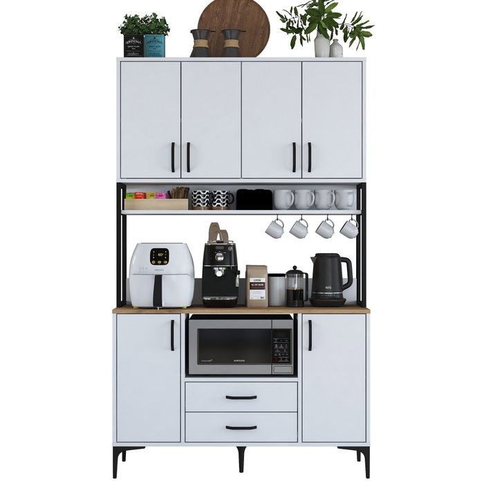 Hanah Home Gabinete Multipropósito Blanco y Nuez JE169 - 3260